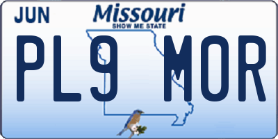 MO license plate PL9M0R