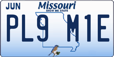 MO license plate PL9M1E