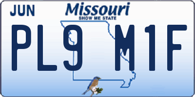 MO license plate PL9M1F
