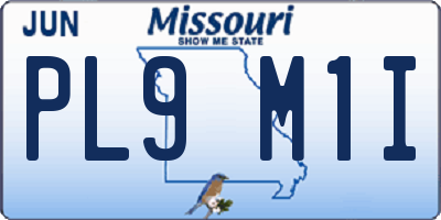 MO license plate PL9M1I