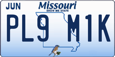 MO license plate PL9M1K