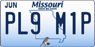 MO license plate PL9M1P
