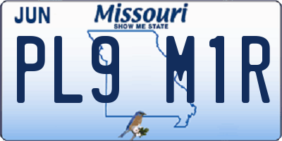 MO license plate PL9M1R