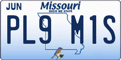 MO license plate PL9M1S