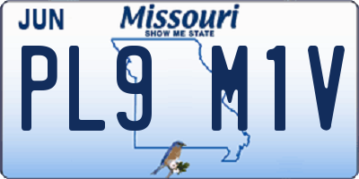 MO license plate PL9M1V
