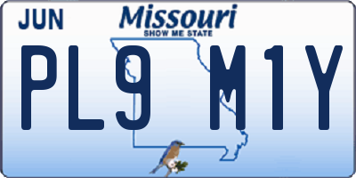 MO license plate PL9M1Y