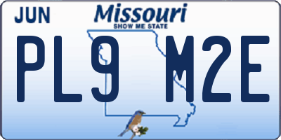 MO license plate PL9M2E