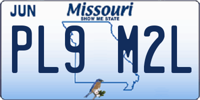 MO license plate PL9M2L