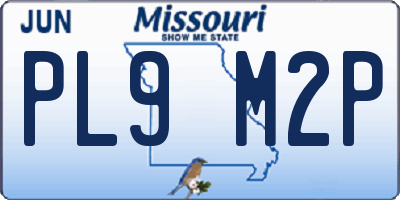 MO license plate PL9M2P