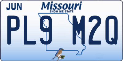 MO license plate PL9M2Q