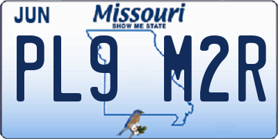 MO license plate PL9M2R
