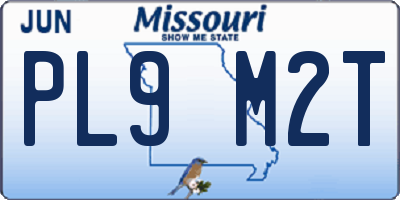 MO license plate PL9M2T
