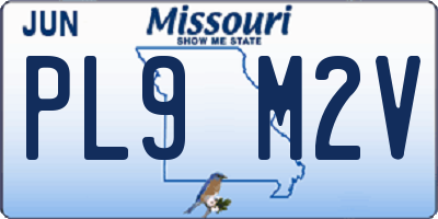 MO license plate PL9M2V