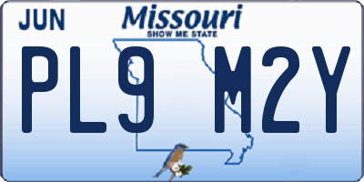 MO license plate PL9M2Y