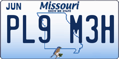 MO license plate PL9M3H