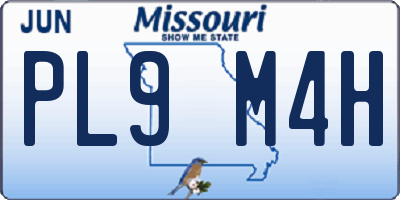 MO license plate PL9M4H