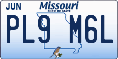 MO license plate PL9M6L