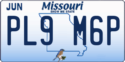 MO license plate PL9M6P