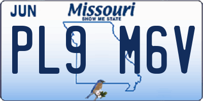 MO license plate PL9M6V