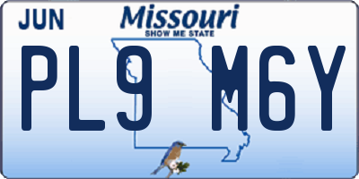 MO license plate PL9M6Y