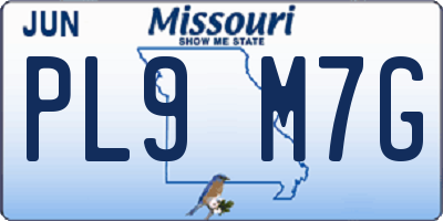 MO license plate PL9M7G
