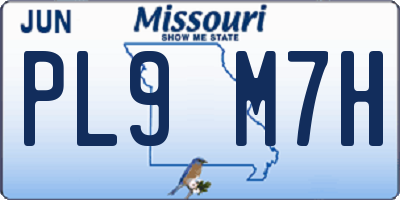 MO license plate PL9M7H