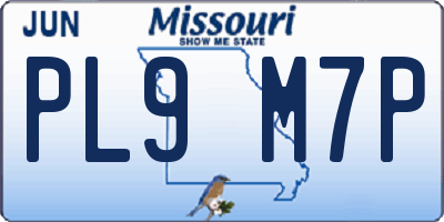 MO license plate PL9M7P