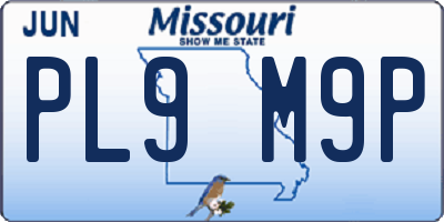 MO license plate PL9M9P