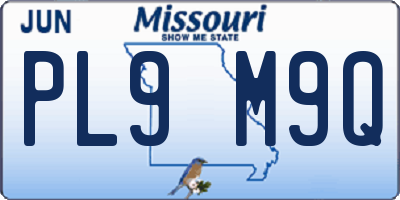 MO license plate PL9M9Q