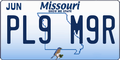 MO license plate PL9M9R