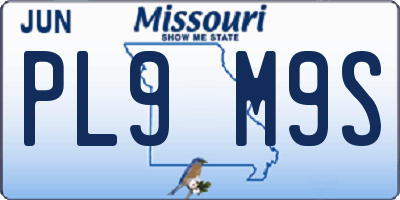 MO license plate PL9M9S