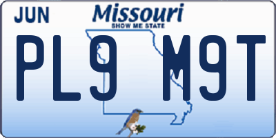 MO license plate PL9M9T