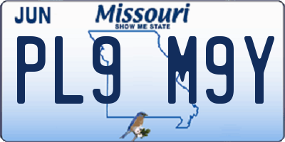 MO license plate PL9M9Y