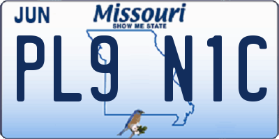 MO license plate PL9N1C