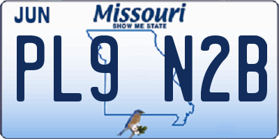 MO license plate PL9N2B