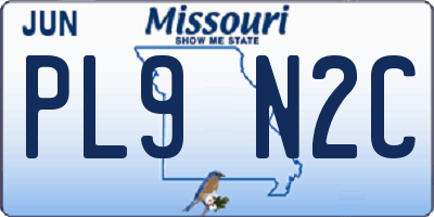 MO license plate PL9N2C