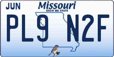 MO license plate PL9N2F
