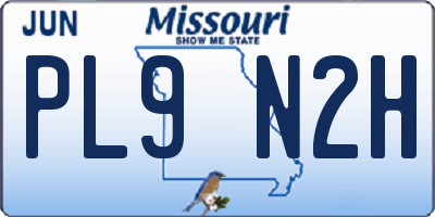MO license plate PL9N2H