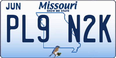 MO license plate PL9N2K