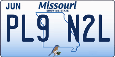 MO license plate PL9N2L
