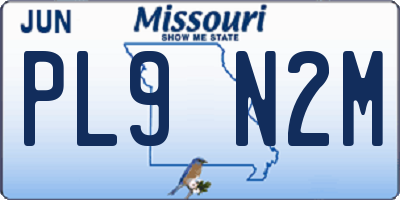 MO license plate PL9N2M