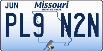 MO license plate PL9N2N