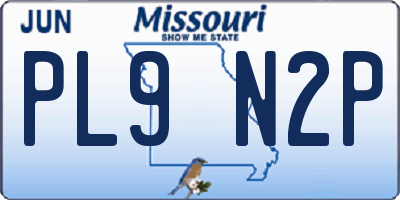 MO license plate PL9N2P