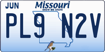 MO license plate PL9N2V