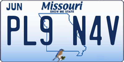 MO license plate PL9N4V