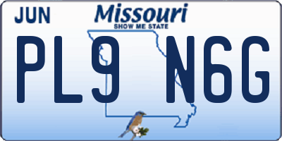 MO license plate PL9N6G