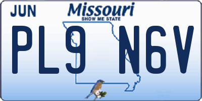 MO license plate PL9N6V