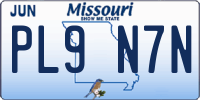 MO license plate PL9N7N