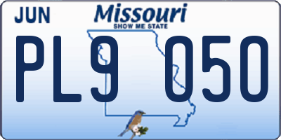 MO license plate PL9O5O