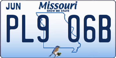 MO license plate PL9O6B